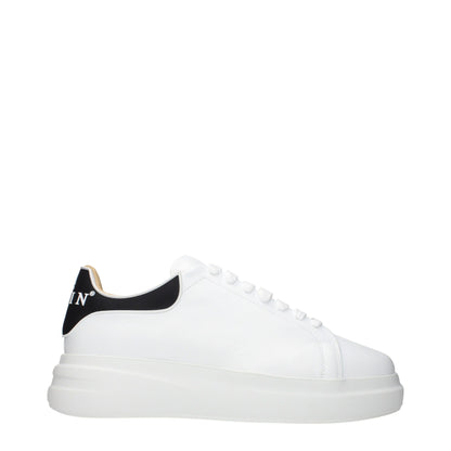 Philipp Plein Hvide Læder Low Top Sneakers
