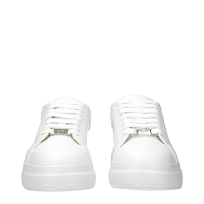 Philipp Plein Hvide Læder Low Top Sneakers