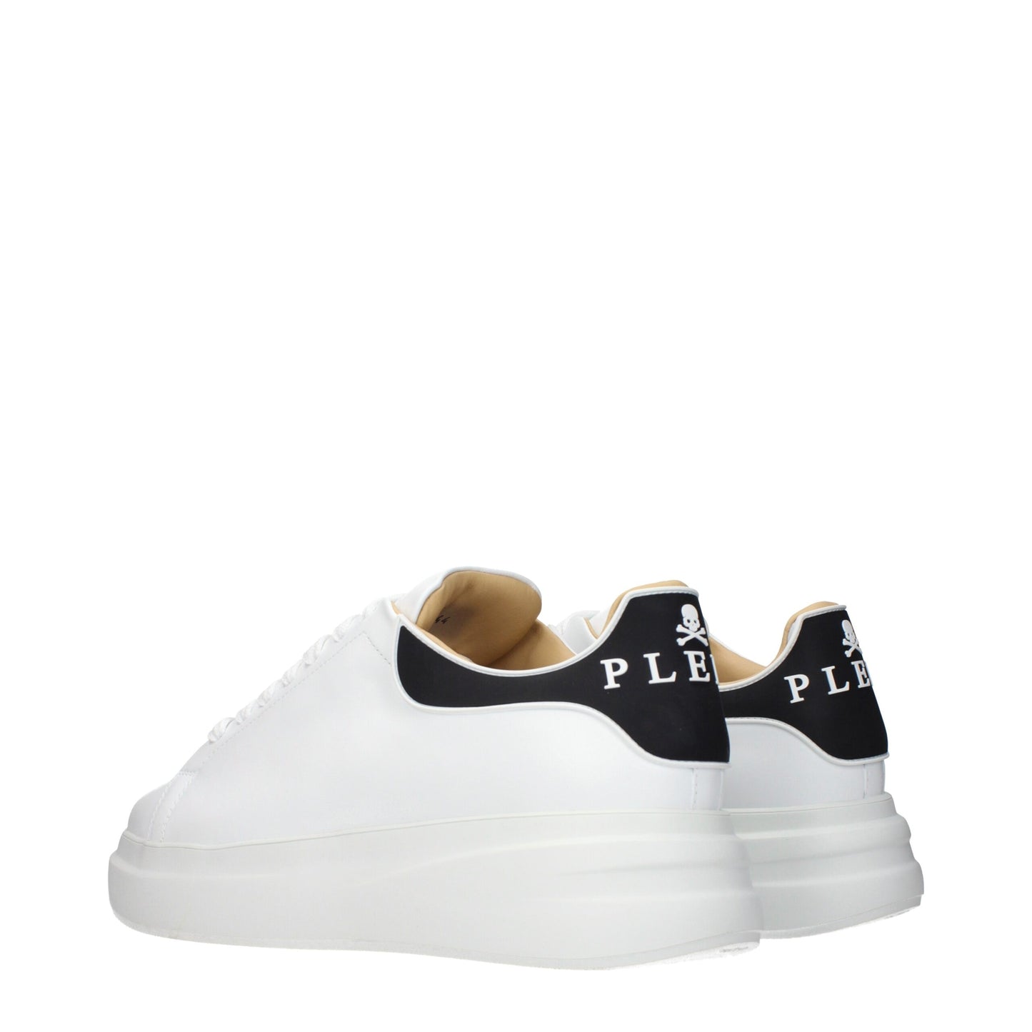 Philipp Plein Hvide Læder Low Top Sneakers