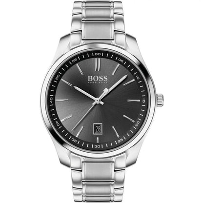 Hugo Boss Gray Stainless Steel Dress Watch