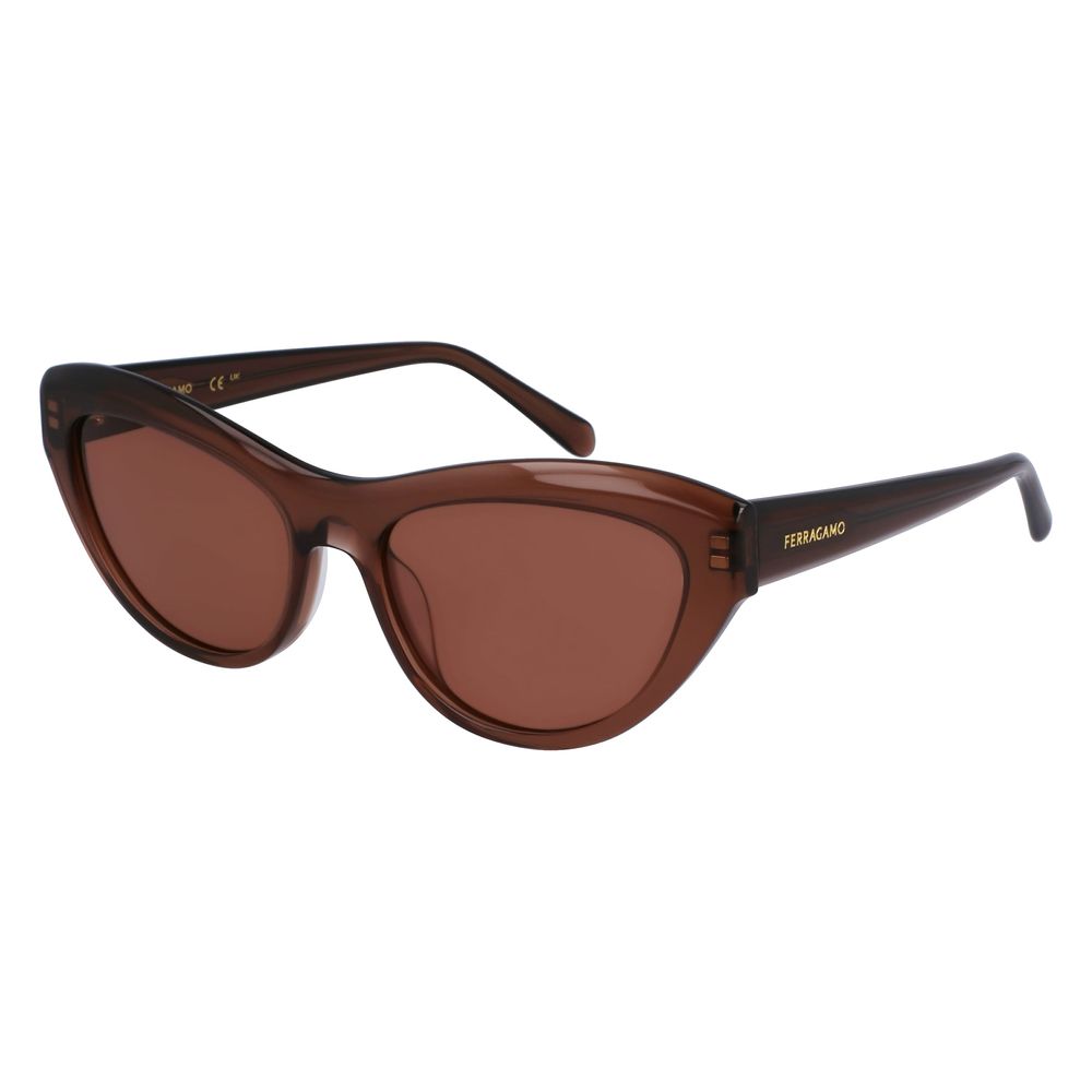 Ferragamo brune acetat solbriller