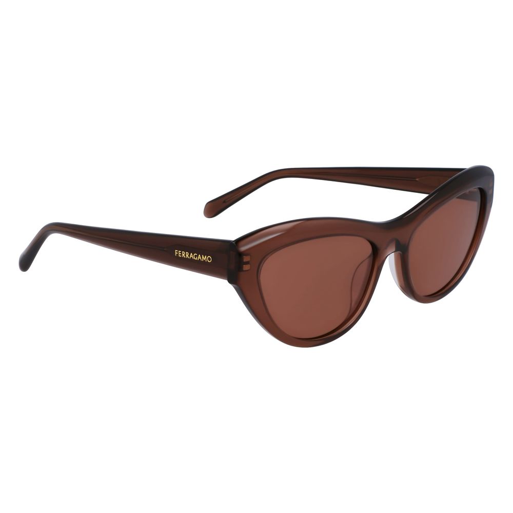 Ferragamo brune acetat solbriller