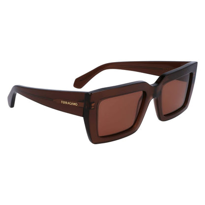 Ferragamo Brown Acetate Sunglasses