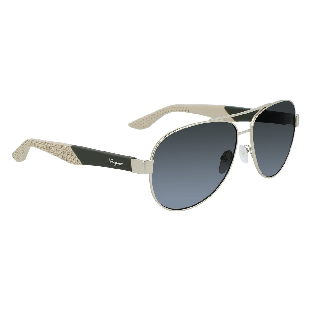 Ferragamo Gold Metal Sunglasses