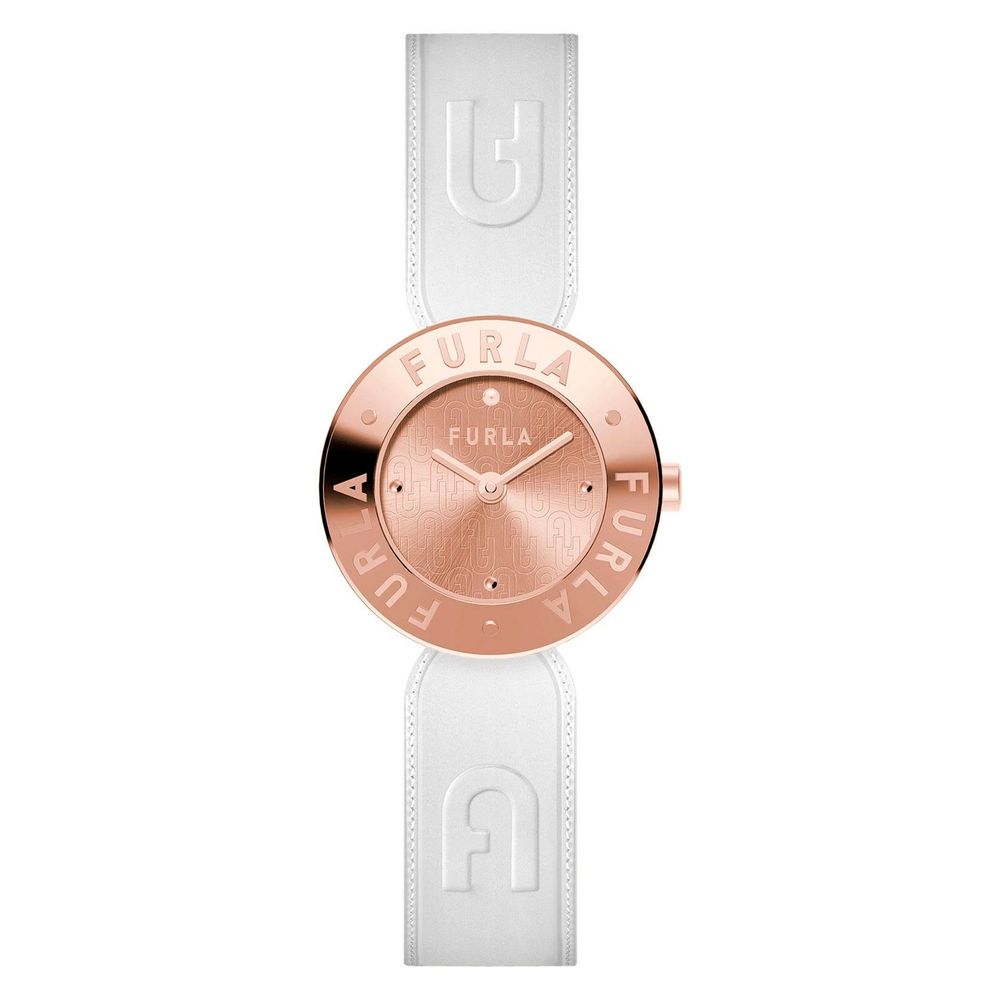 Furla White Leather Dress Watch