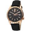 Just Cavalli Black Leather Dress Watch