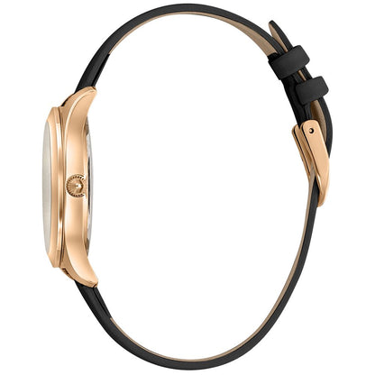 Just Cavalli Black Leather Dress Watch