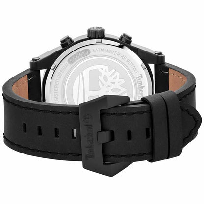 Timberland Black Leather Dress Watch