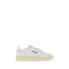 Autry White Calf Leather Bos Taurus Low Top Sneakers