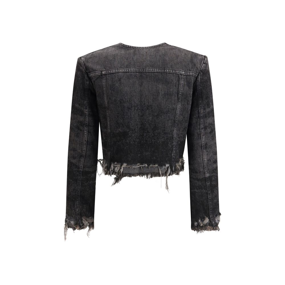 Diesel Grå Bomulds Denimjakke