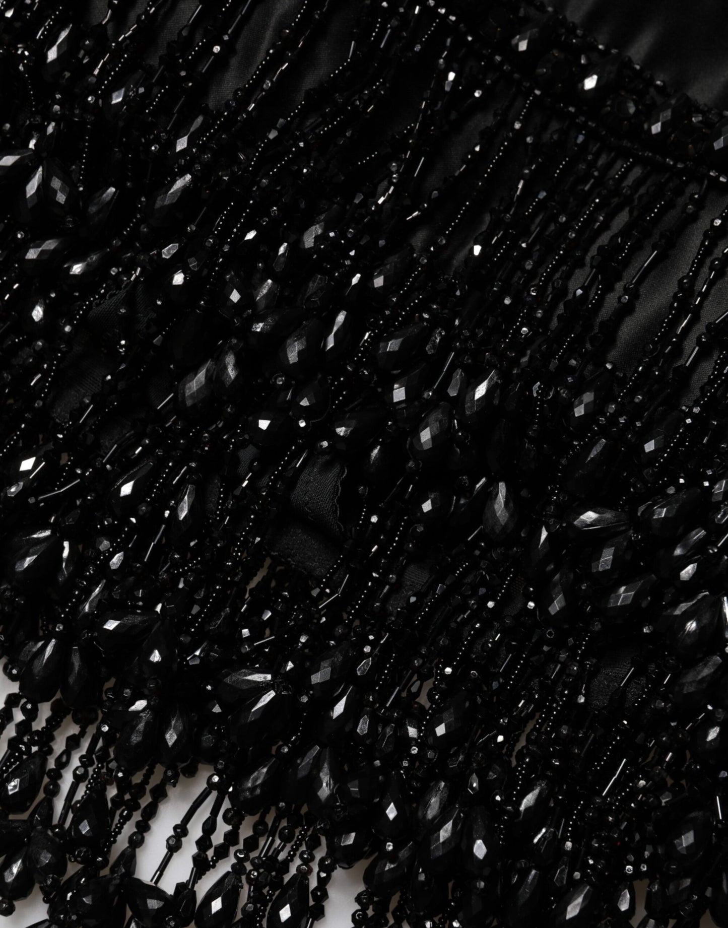 Dolce & Gabbana Black Nylon Embellished Lace Mini Skirt