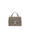 Zanellato Gray Calf Leather Bos Taurus Shoulder Bag