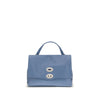 Zanellato Blue Calf Leather Bos Taurus Shoulder Bag