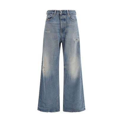 Diesel Blå Bomuld Relaxed Fit Jeans