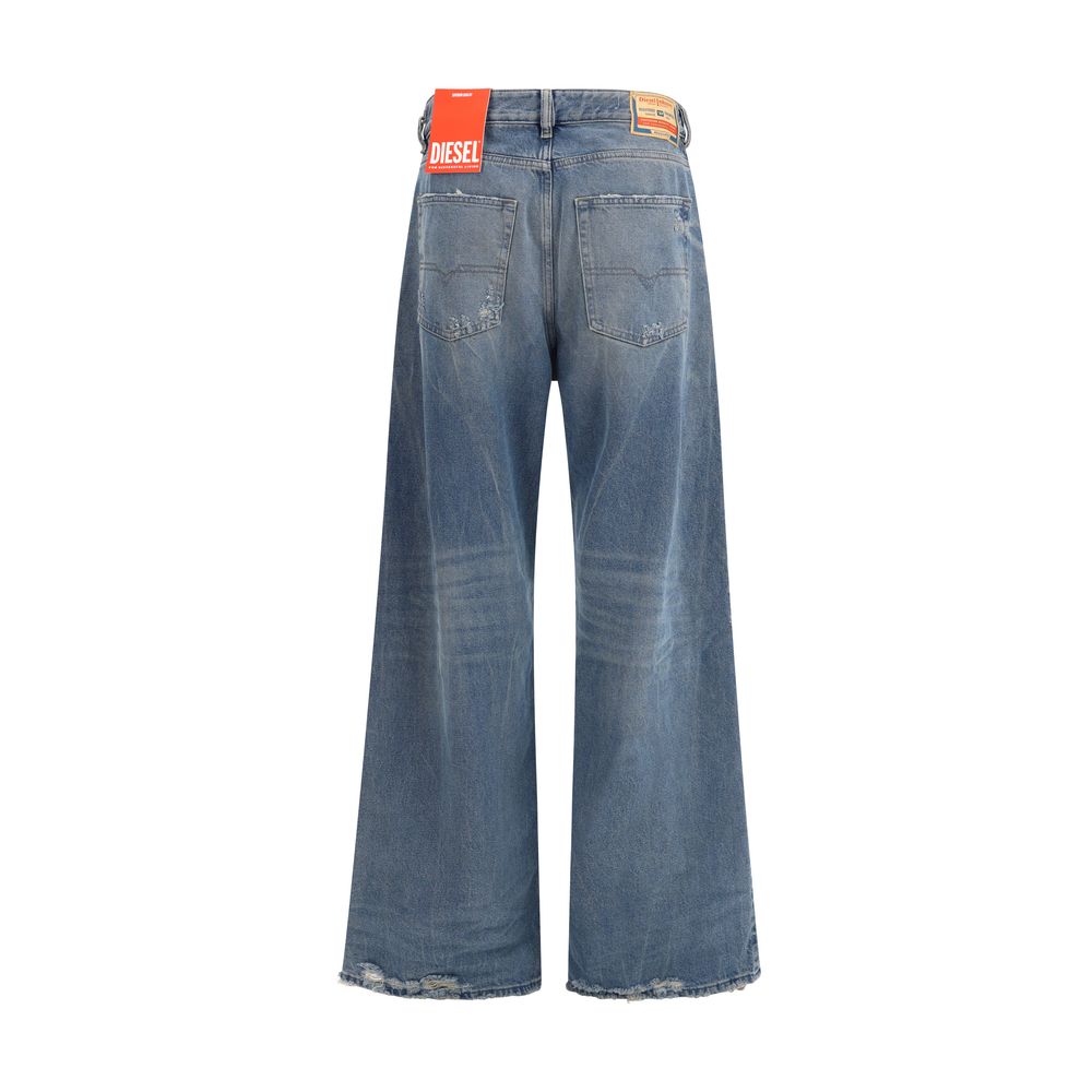 Diesel Blå Bomuld Relaxed Fit Jeans