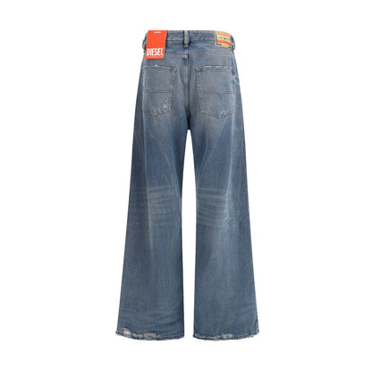 Diesel Blå Bomuld Relaxed Fit Jeans