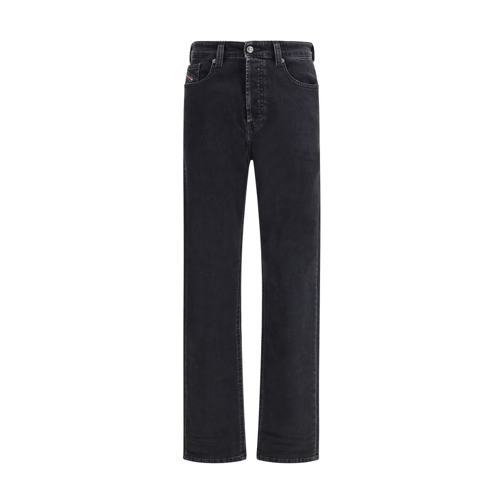 Diesel Sorte Bomulds Relaxed Fit Jeans