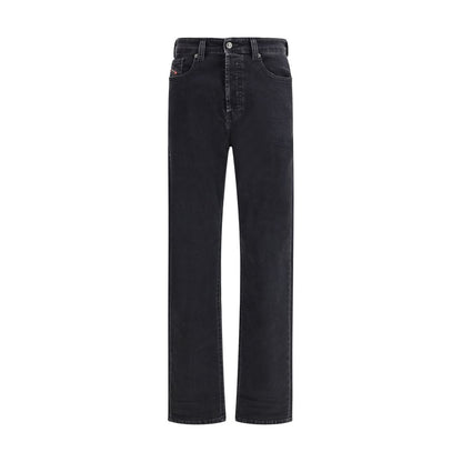 Diesel Sorte Bomulds Relaxed Fit Jeans