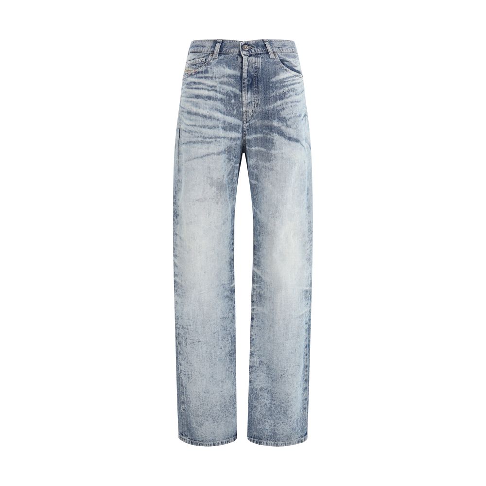 Diesel Blå Bomuld Jeans med Lige Ben