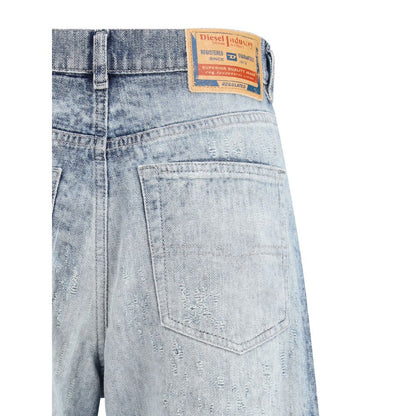 Diesel Blå Bomuld Jeans med Lige Ben
