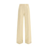 Ermanno Scervino Yellow Fleece Wool Casual Pants