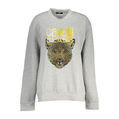 Cavalli Class Gray Cotton Sweatshirt