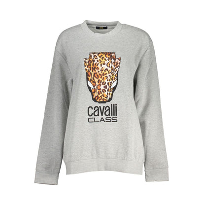 Cavalli Class Gray Cotton Sweatshirt