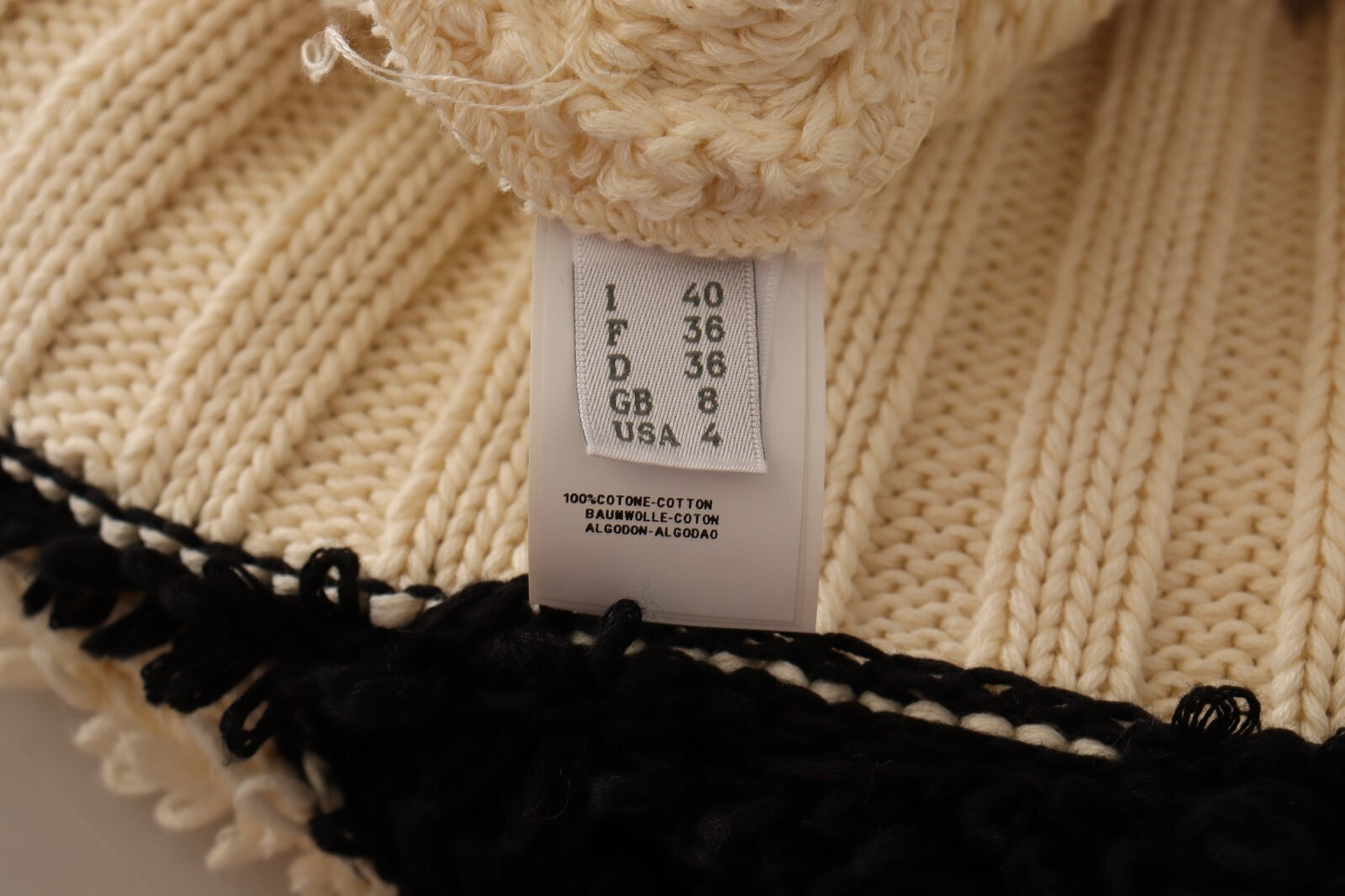 Philosophy Beige Black Short Sleeve Button Cardigan Sweater