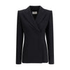 Max Mara Black Fleece Wool Coat