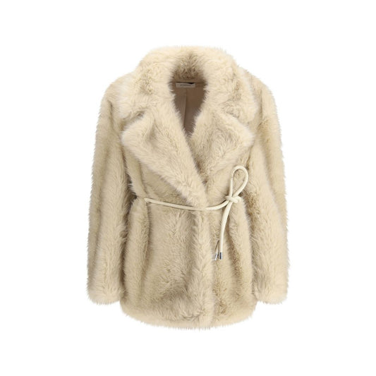 Max Mara Beige Polyester Coat