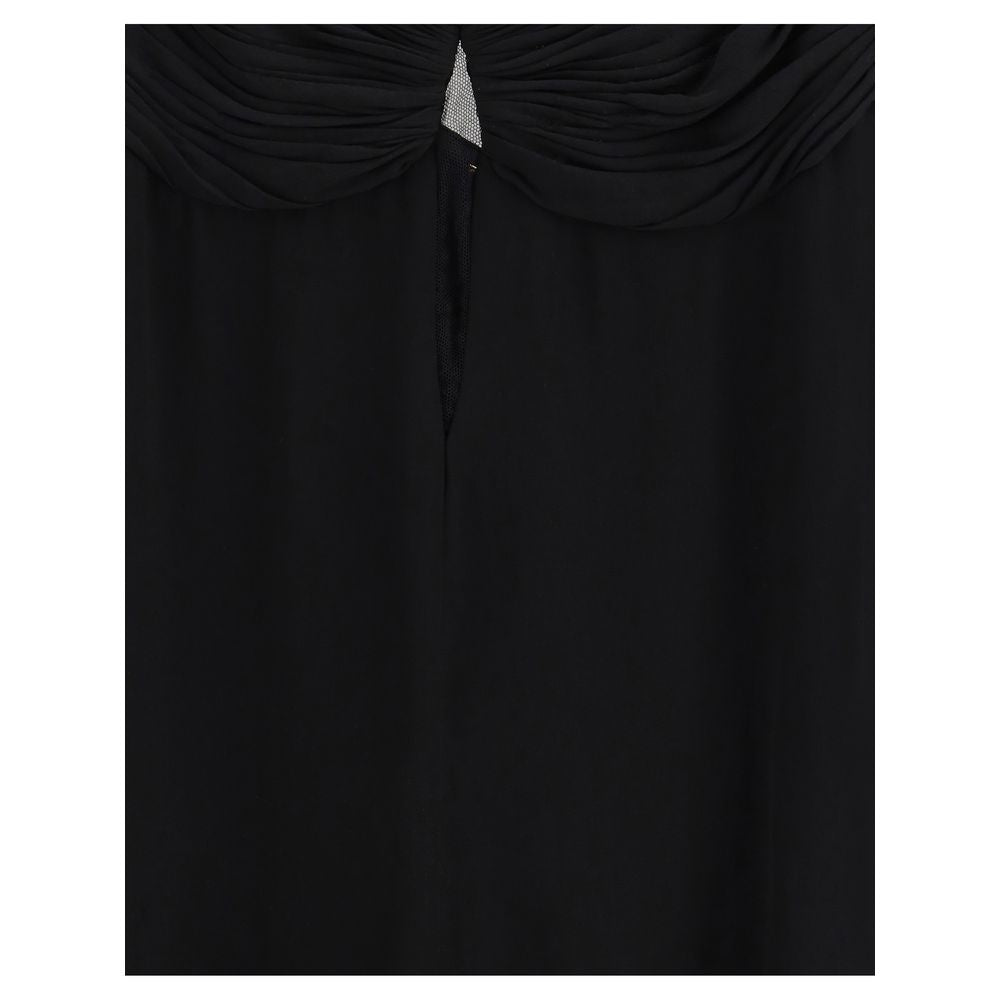 Saint Laurent Black Viscose Casual Dress