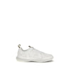 Burberry White Calf Leather Bos Taurus Athletic Sneakers