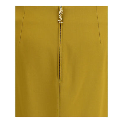 Saint Laurent Yellow Viscose Skirt