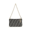 Fendi Blue Cotton Clutch Bag