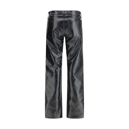 Agolde Black Leather Pants