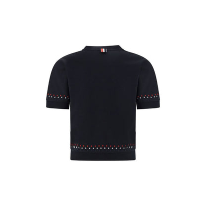 Thom Browne Black Cotton T-Shirt