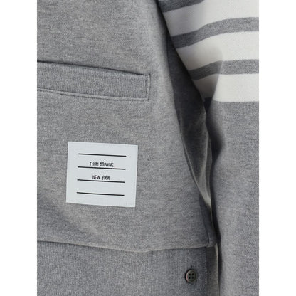 Thom Browne Gray Cotton Cardigan