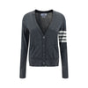 Thom Browne Gray Fleece Wool Polo Shirt