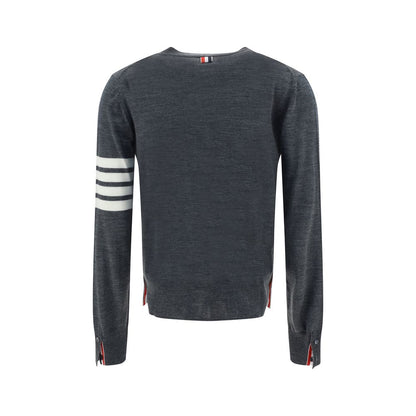 Thom Browne Gray Fleece Wool Polo Shirt