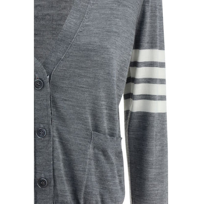 Thom Browne Gray Fleece Wool Polo Shirt
