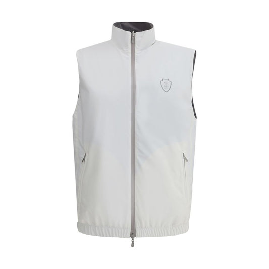 Brunello Cucinelli White Polyamide Sleveless Jacket