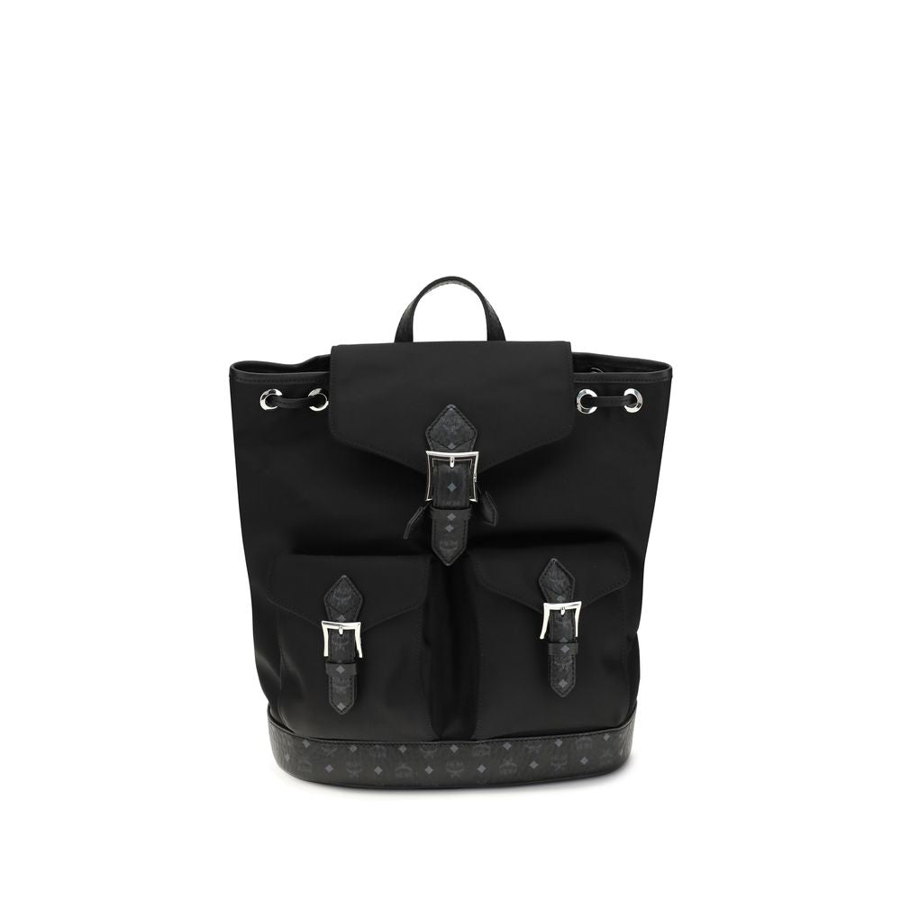 MCM Black Nylon Backpack