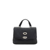 Zanellato Black Calf Leather Bos Taurus Shoulder Bag