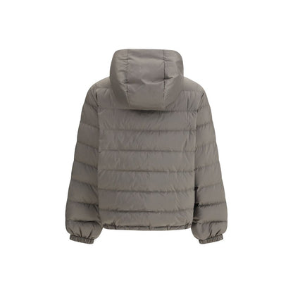 Miu Miu Gray Recycled Polyester Coat