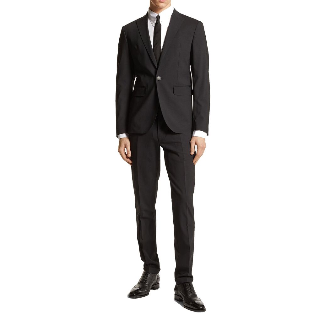 Dsquared² Black Elastane Two-Piece Suit