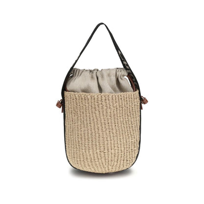 Chloé Beige Raffia Shoulder Bag