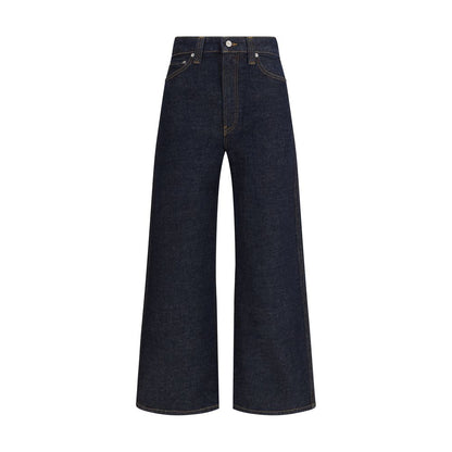 Khaite Blue Cotton Straight-Leg Jeans
