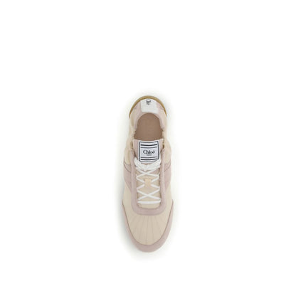 Chloé Beige Nylon Athletic Sneakers
