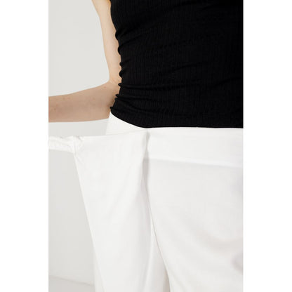 Hanny Deep Cream Cotton Casual Pants