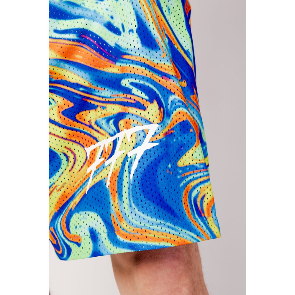 Triplosette 777 Blue Polyester Bermuda Shorts